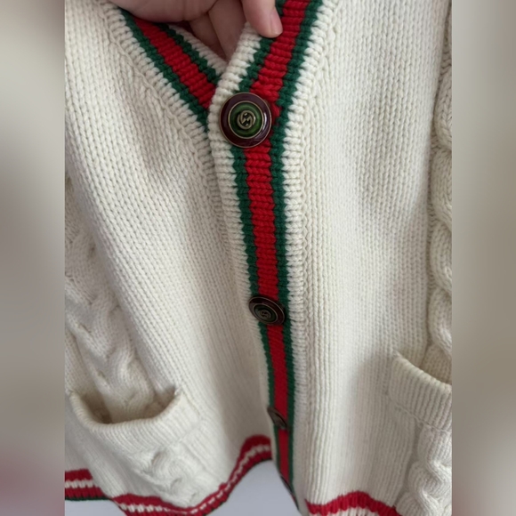 Gucci cable knit wool cardigan - Picture 4 of 9